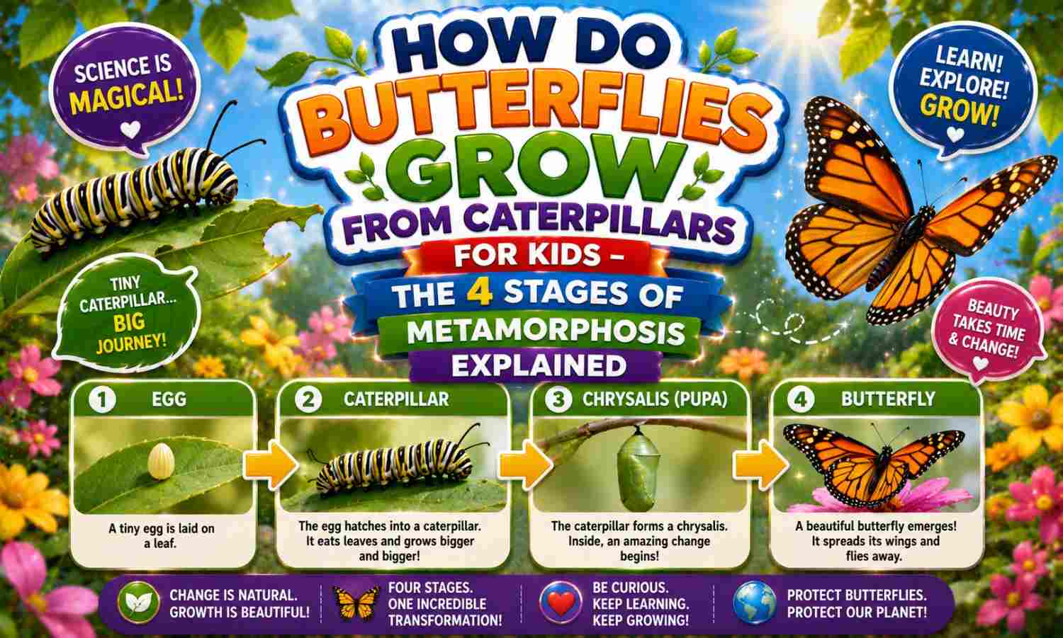 How Do Butterflies Grow from Caterpillars