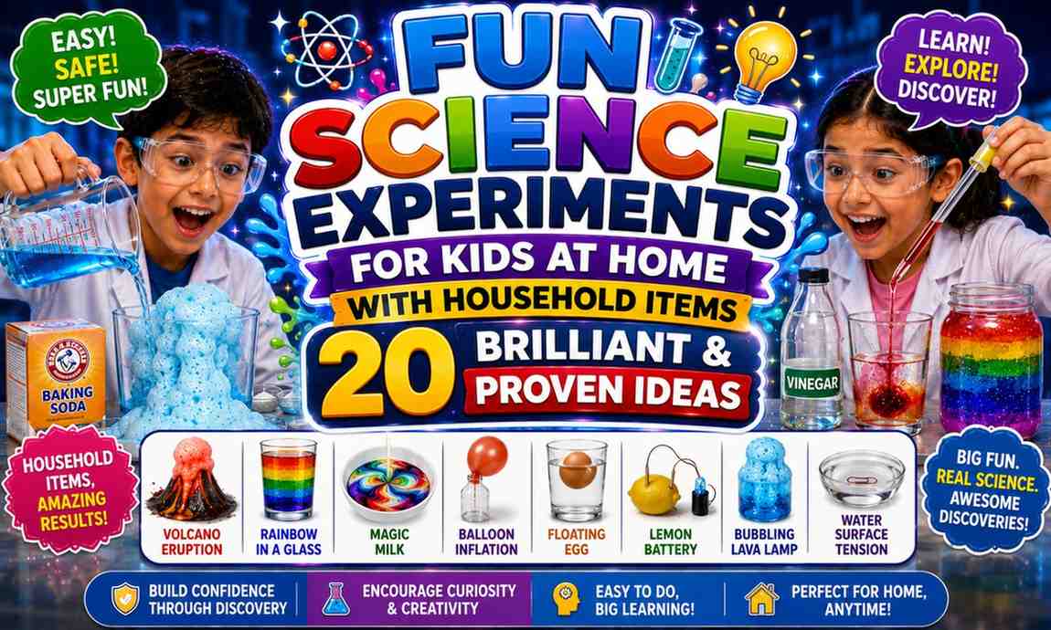 Fun science experiments for kids at home
