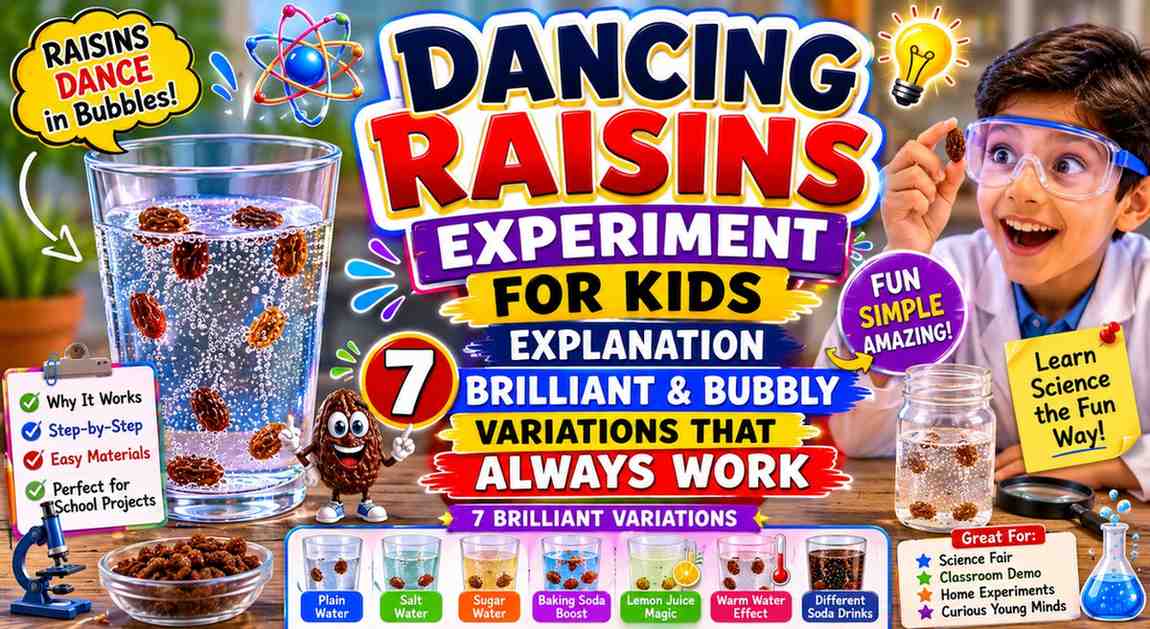 Dancing Raisins Experiment for Kids Explanation — 7 Brilliant & Bubbly Variations That Always Work